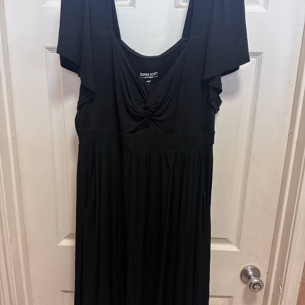 Torrid Mini Super Soft Twist Front Skater Dress